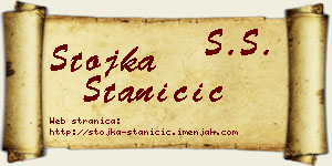 Stojka Staničić vizit kartica